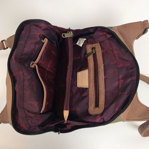 Vintage Y2K Leather Fairy Grunge Butterfly Shoulder Bag Painted Bohemian Purse - Picture 4 of 7